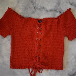 Zaful Tie Up Crop Top